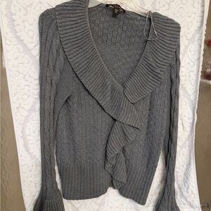 Fever Gray Women's Cardigan Sweater